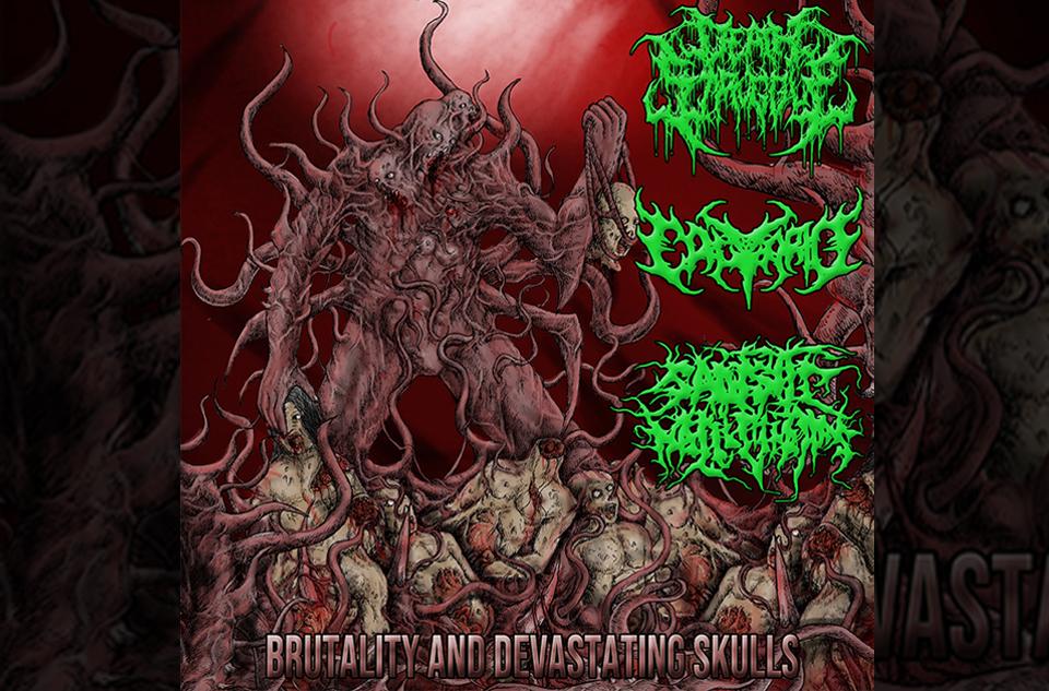 Maxima Music Pro - an Indonesian eXtreme MuSick Labels 3-way-split-BRUTALITY-AND-DEVASTATING-SKULLS BRUTALITY AND DEVASTATING SKULLS is a 3 way split album containing 3 bands from different countries  